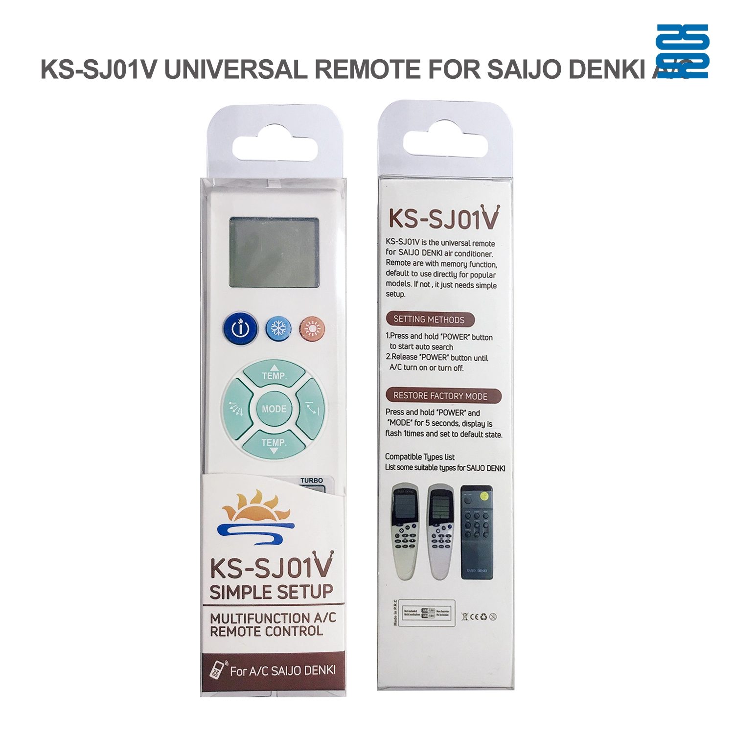 Universal Air Conditioner Replacement Remote for Saijo Denki KS-SJ01V in Thailand Market Pic4 - SYSTO Universal Air Conditioner Replacement Remote for Saijo Denki KS-SJ01V in Thailand Market Pic4 - SYSTO
