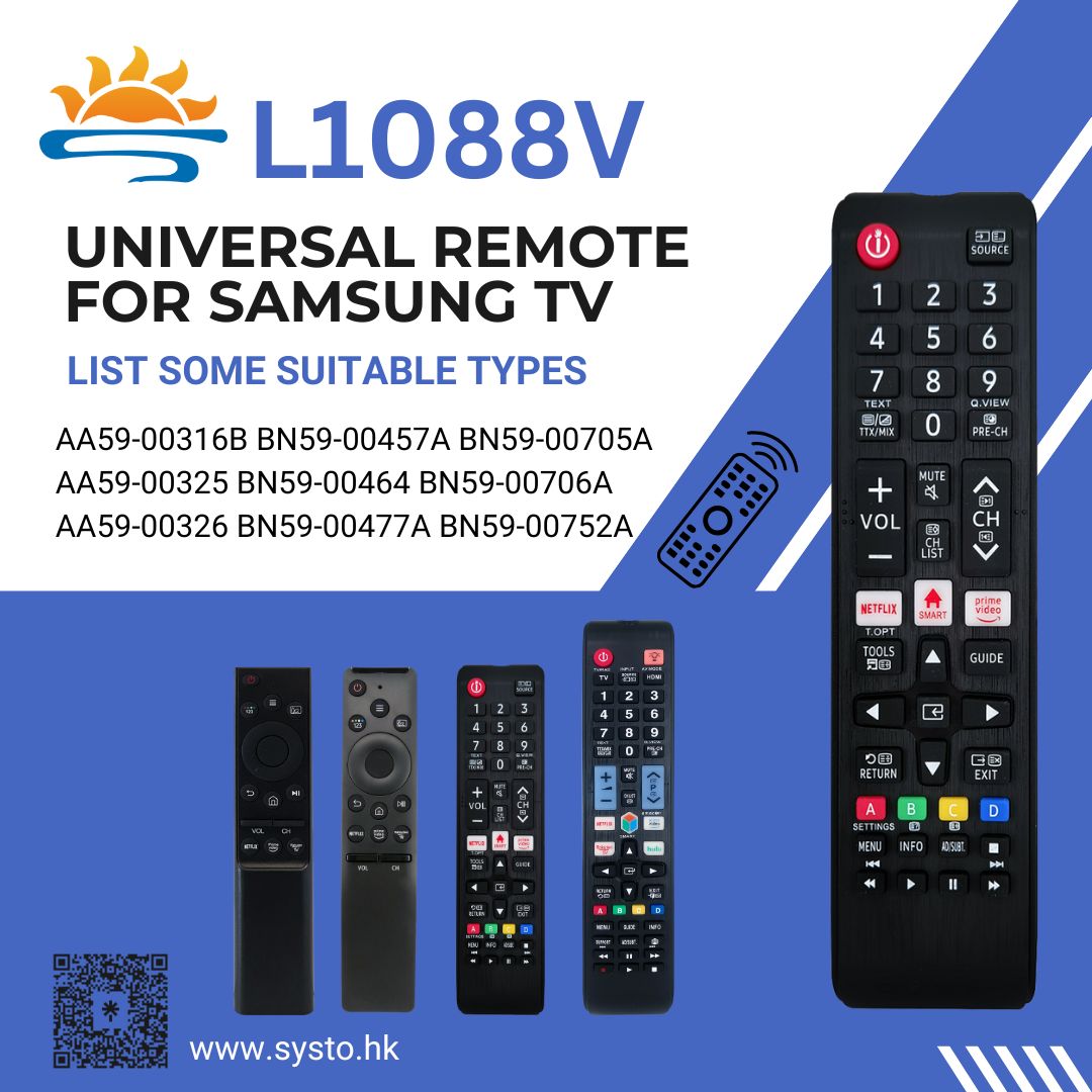 Posts of Samsung Universal TV Infrared Remote Control L1088V - SYSTO