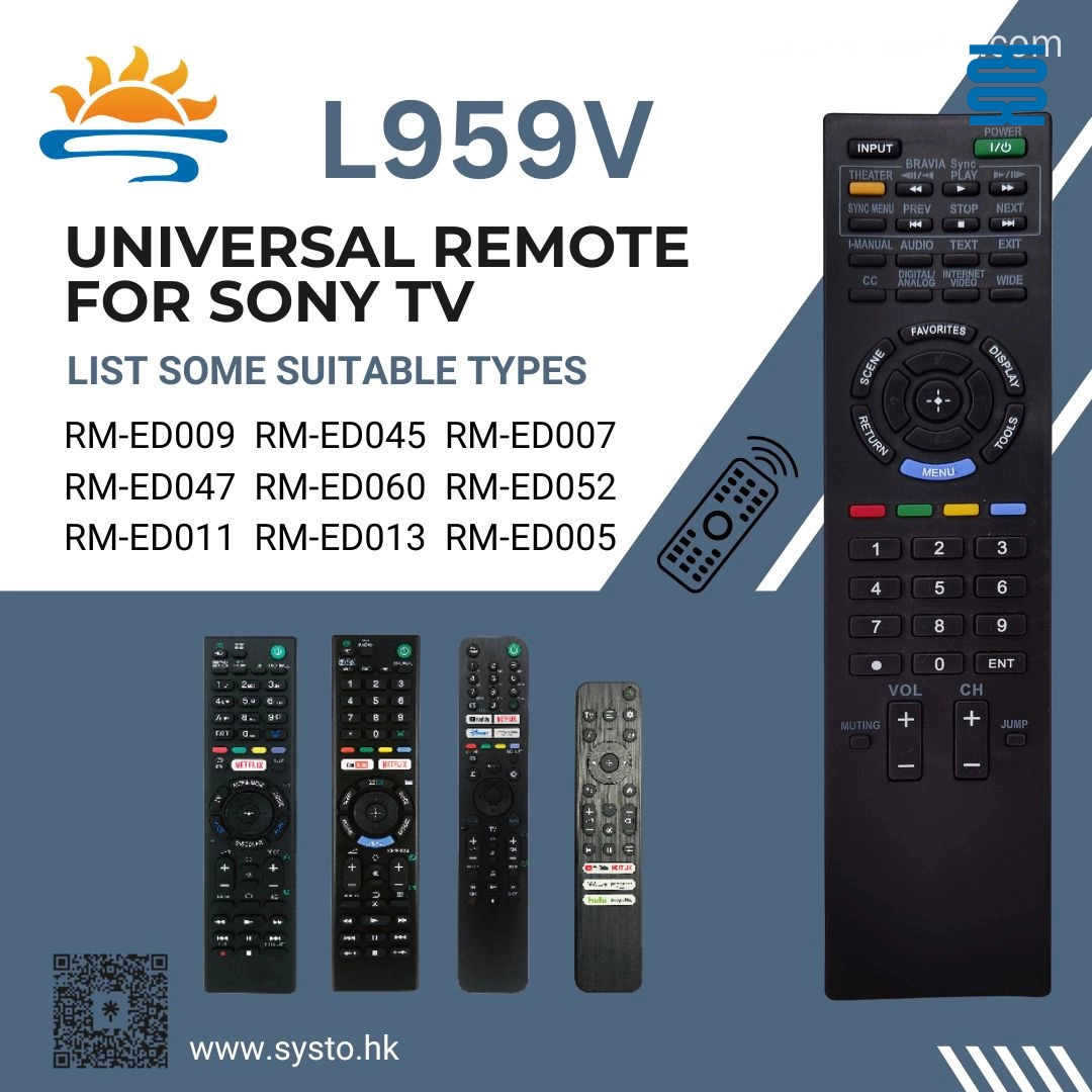 Posts of Sony Universal TV Infrared Remote Control L959V - SYSTO