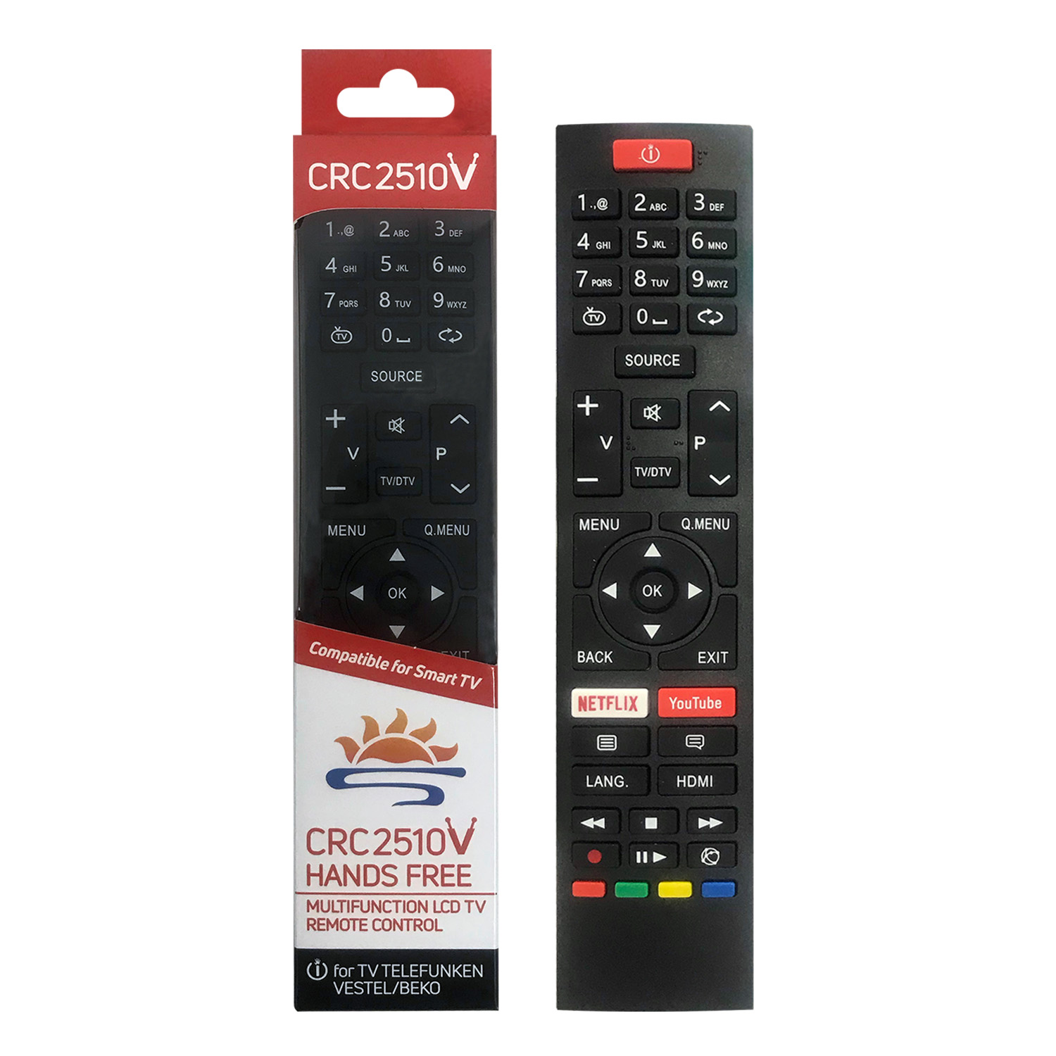 Telefunken Vestel Beko Universal TV Infrared Remote Control CRC2510V Pic2 - SYSTO