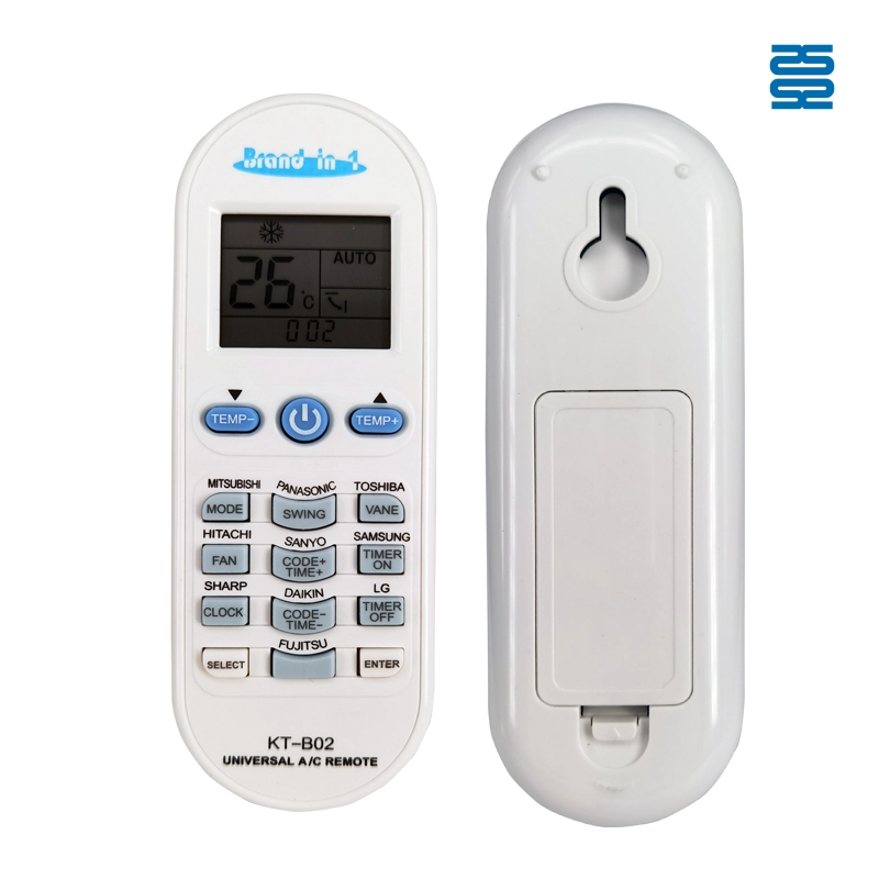 The Back of KT-B02 Qunda Universal Air Conditioner Replacement Remote for Local and Non-Brand - SYSTO The Back of KT-B02 Qunda Universal Air Conditioner Replacement Remote for Local and Non-Brand - SYSTO