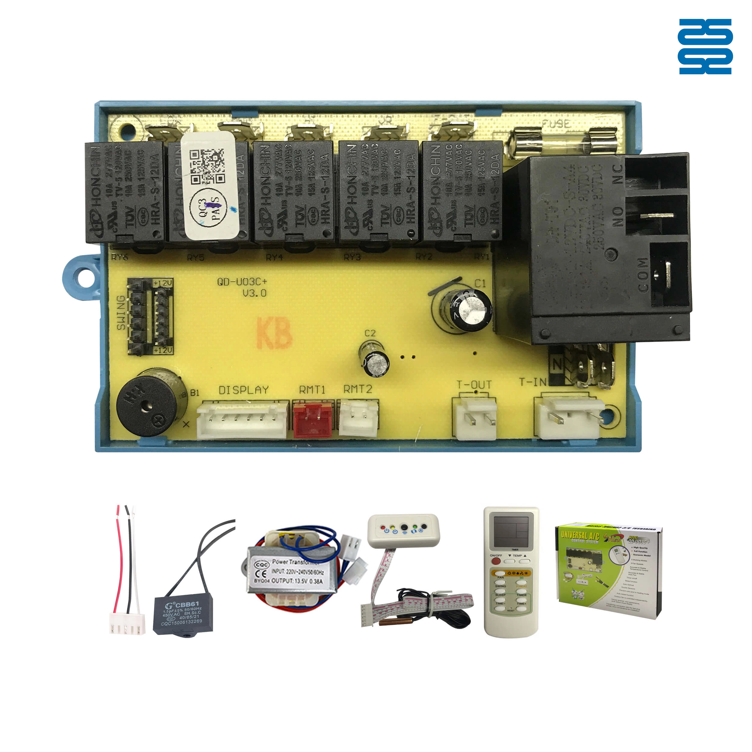 Sistema de control de aire acondicionado universal Qunda con control remoto más grande QD-U03C+B - SYSTO Sistema de control de aire acondicionado universal Qunda con control remoto más grande QD-U03C+B - SYSTO