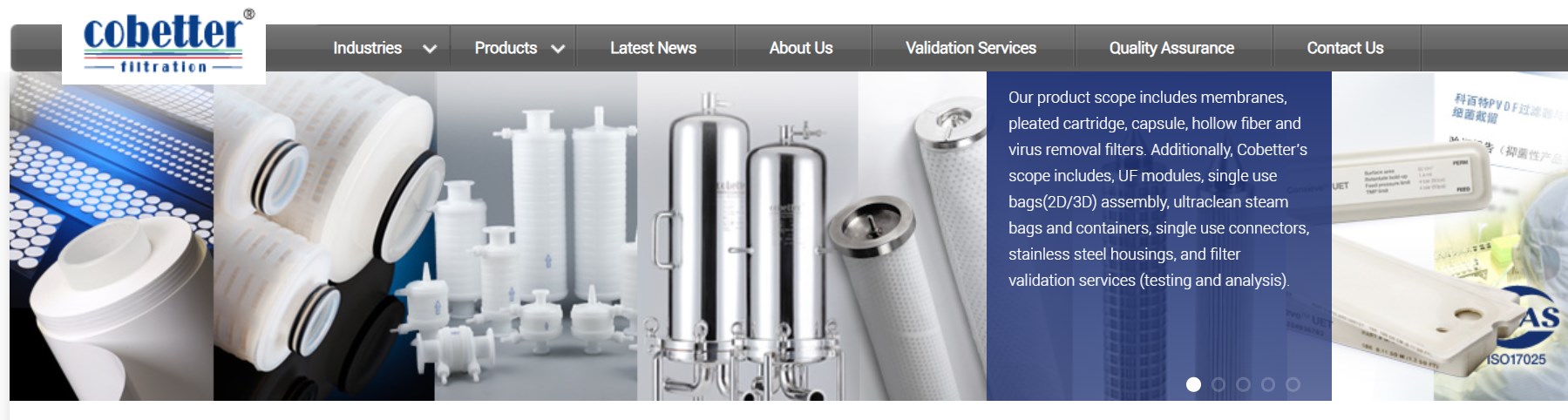 COBETTER FILTRATION Sintered Plastic Porous PE Filter manufacturer brands