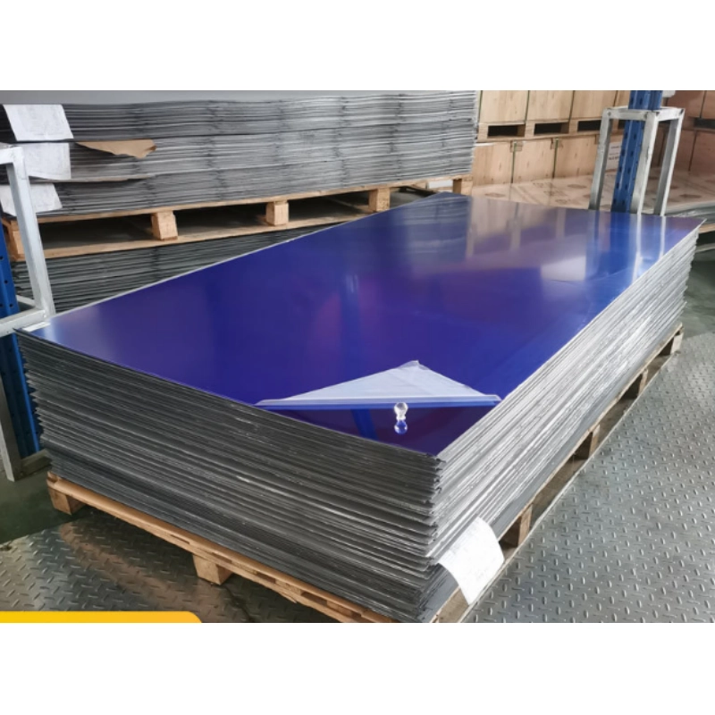Blue acrylic mirror sheet (2) - CHINAPLAS