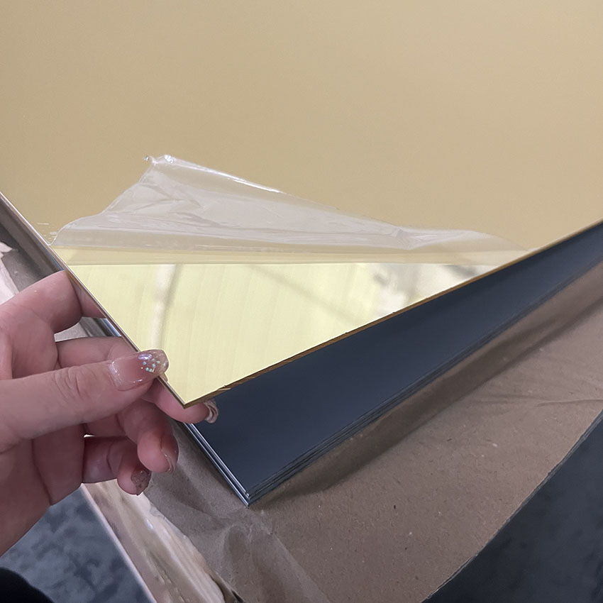 light gold mirror sheet