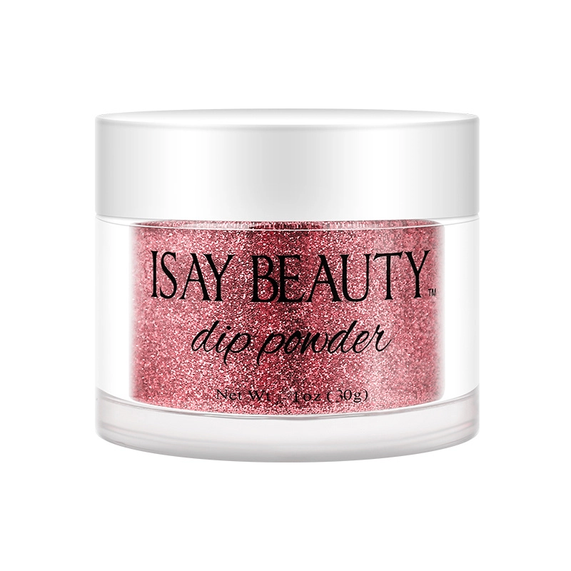 scarlet glitter dipping powder