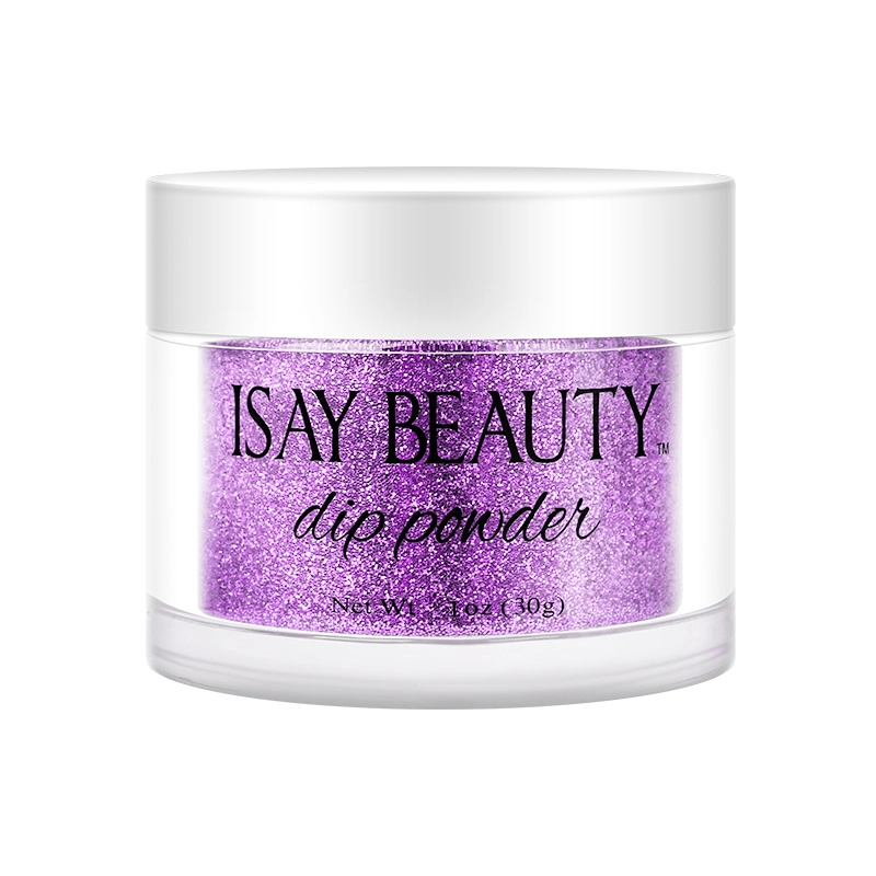 grape purple glitter dipping powder