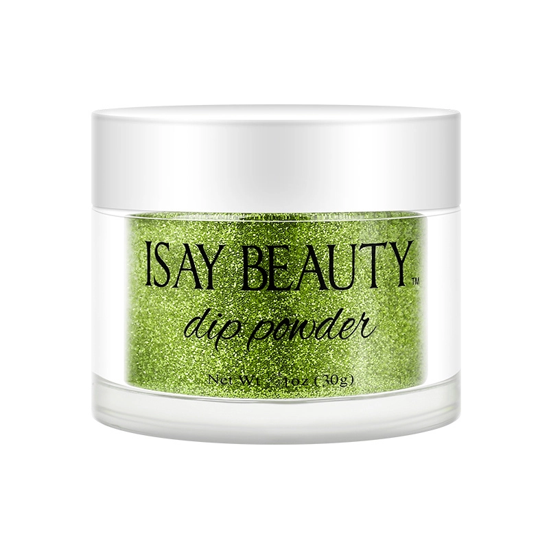 dark green glitter dipping powder