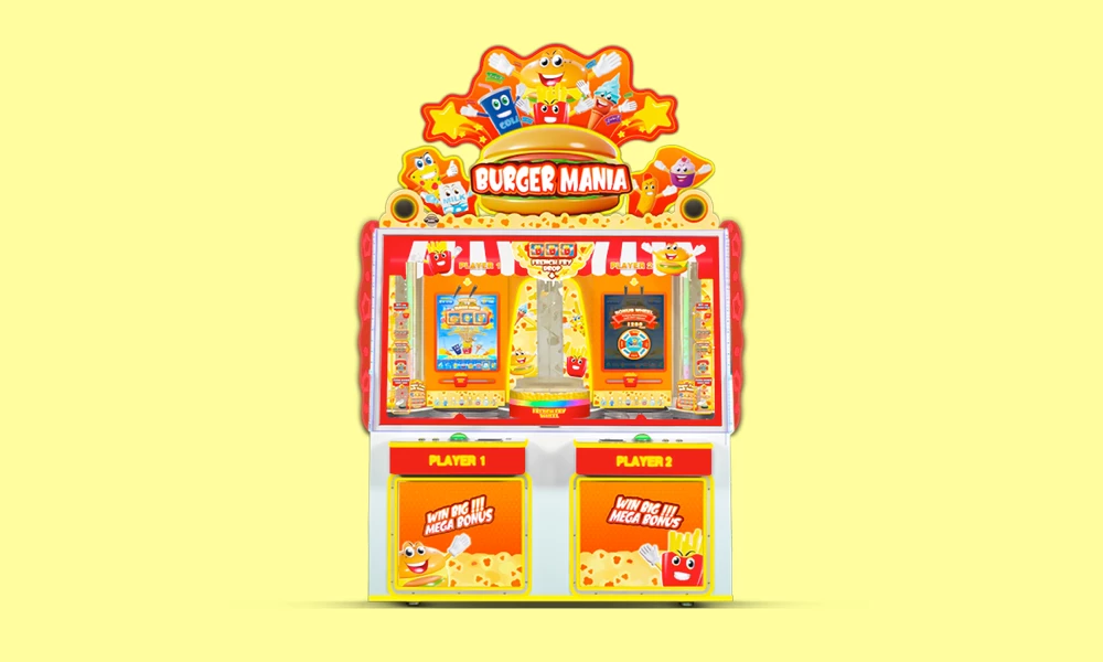 Burger Mania coin push machine