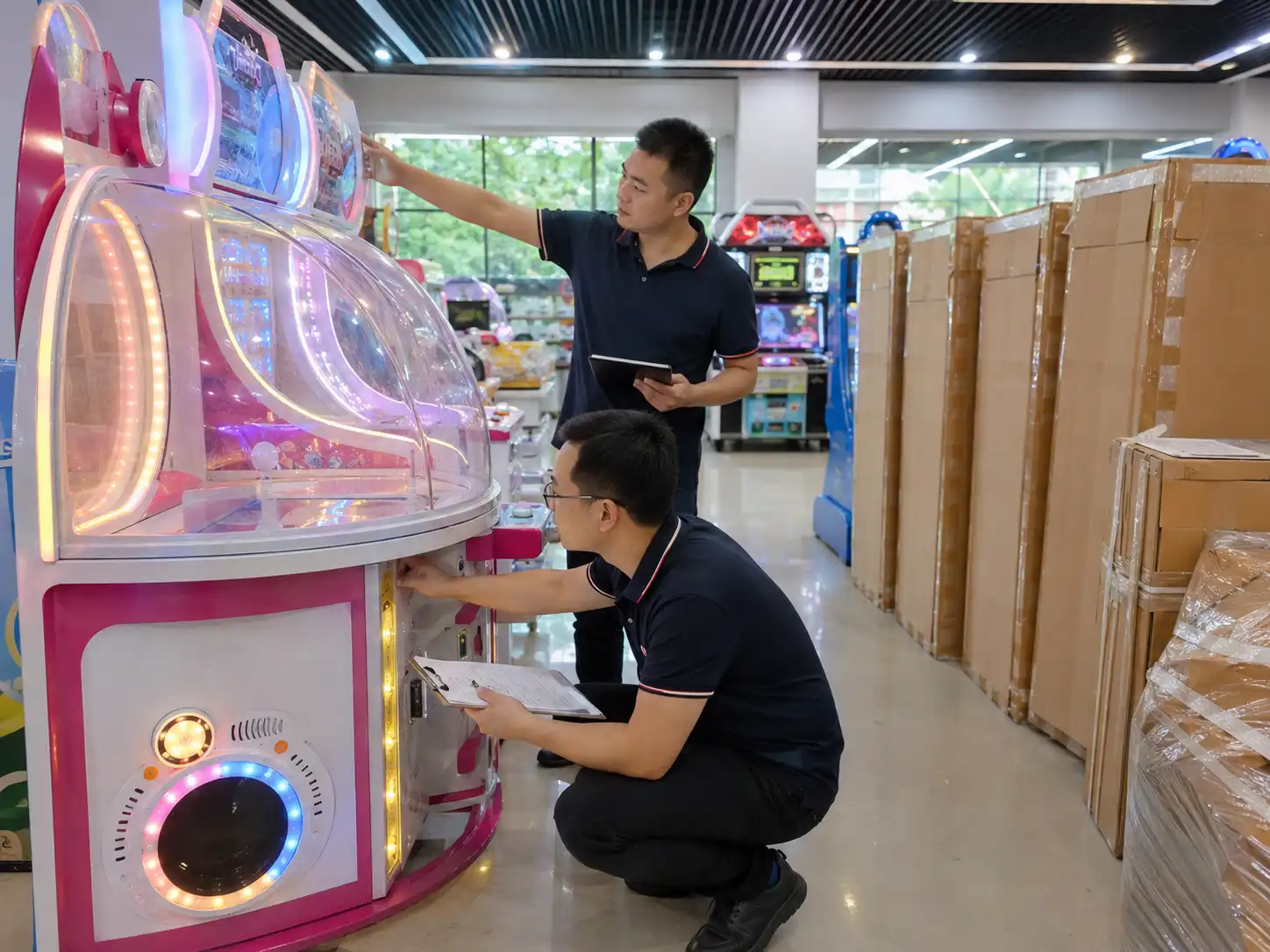 Redemption arcade machine quality control inspection questions before ordering