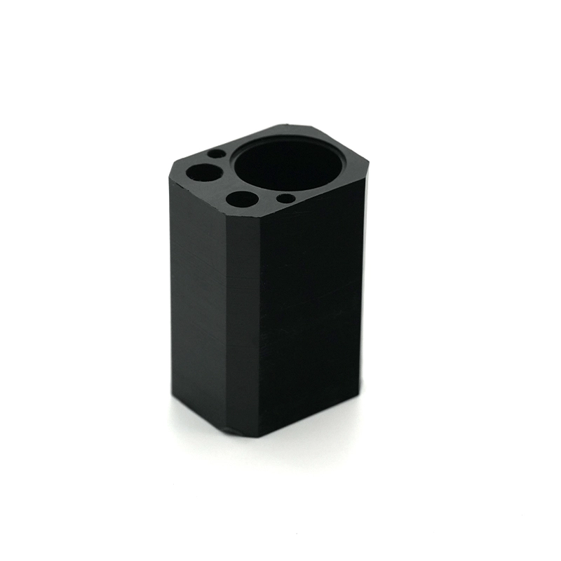 Black POM holder manufactured by CNC4 - Bost