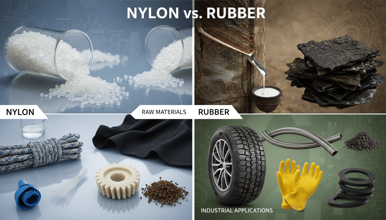 materials of Nylon and rubber materials of Nylon and rubber