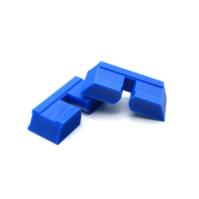 The machine spacer made of blue nylon 5