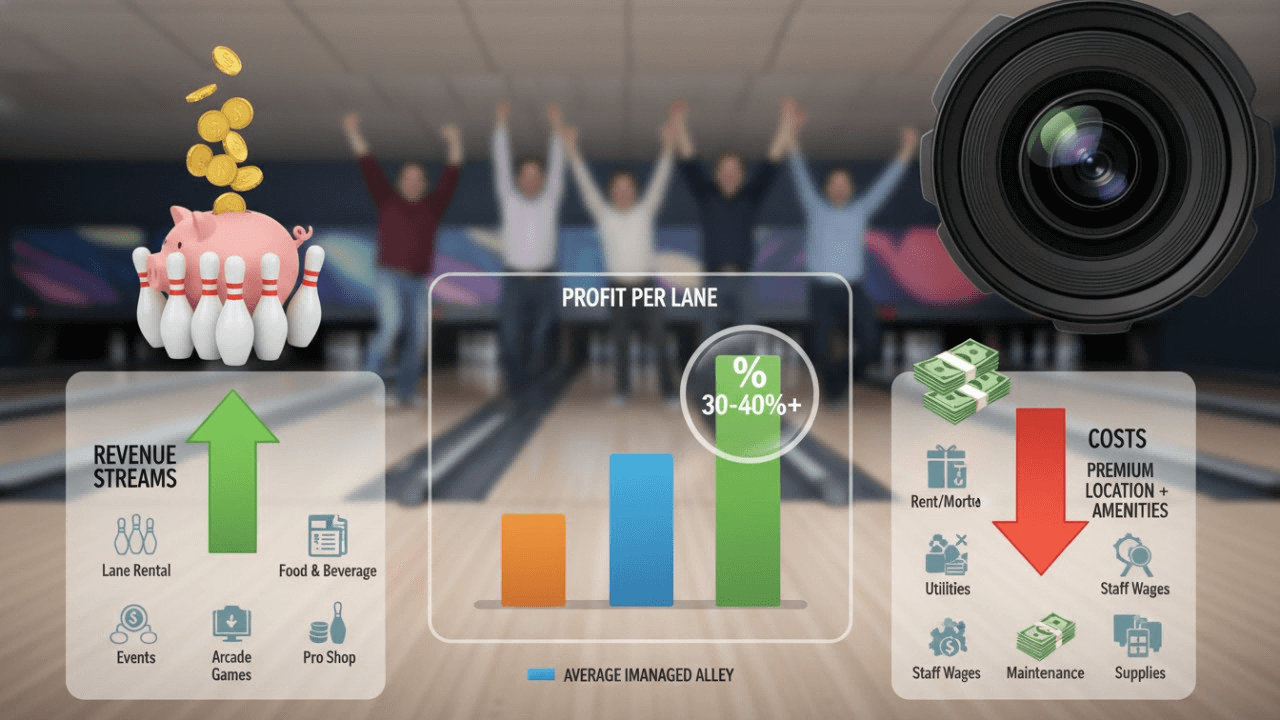 marge bénéficiaire par piste d'un bowling