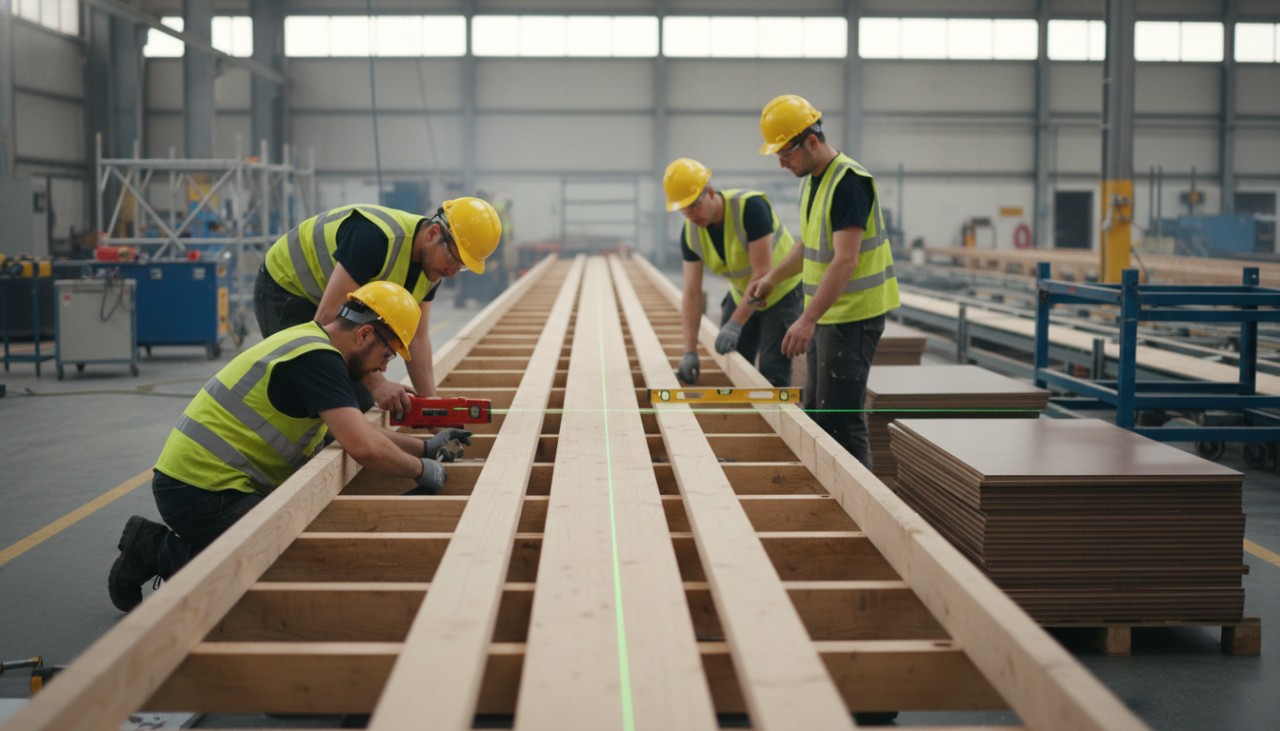 Bowling lane manufacturing process Bowling lane manufacturing process