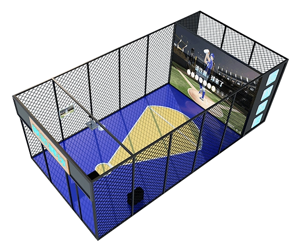 indoor virtual baseball simulator