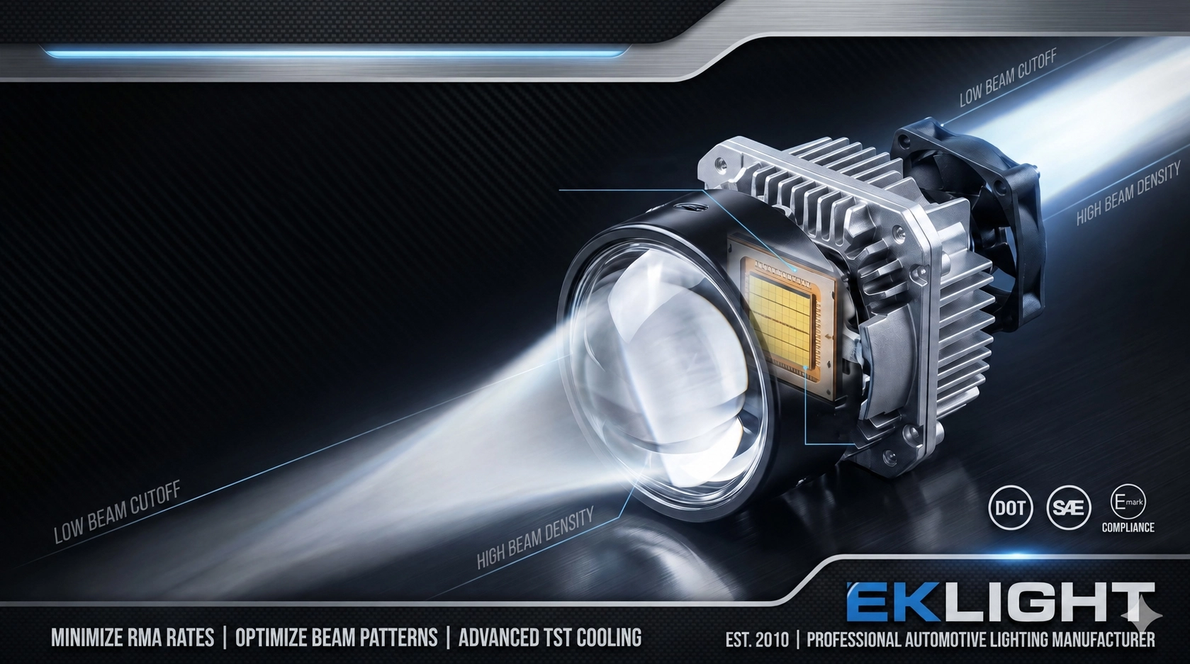 Bi-LED projector lens - EKLIGHT