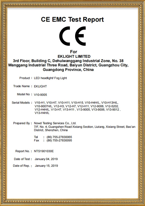 CE-EMC-TEST-for-V10-V12-V13-led-headlight--EKLIGHT - EKLIGHT