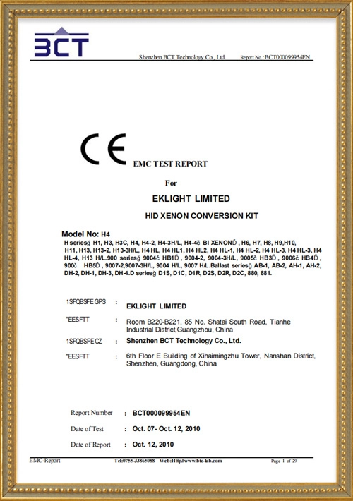 EK-A6-EMC-test-report - EKLIGHT