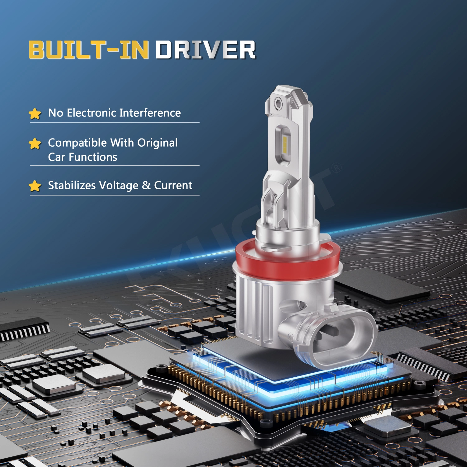 eklight led headlamp bulb built-in canbus decoder driver front light replacements headlight conversion kits h11 all in one manufacturer wholesale - EKLIGHT
