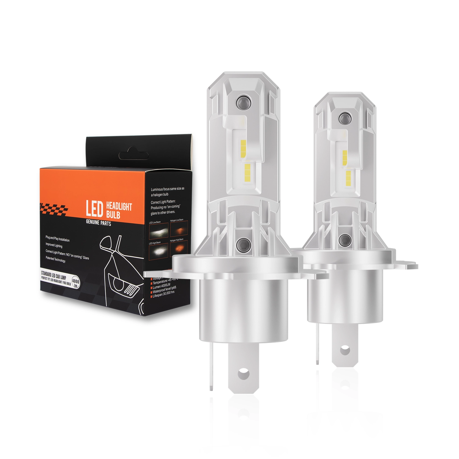 eklight v4 led headlight bulb h4 oem odm factory custom headlamp replacement kit - EKLIGHT