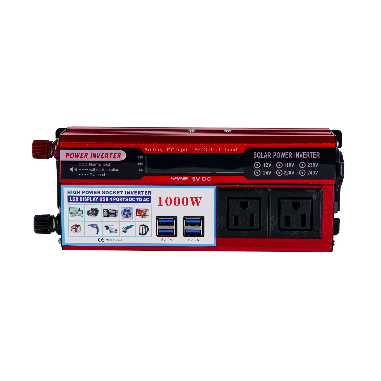 1000W modified sine wave inverter with US sockets (1)