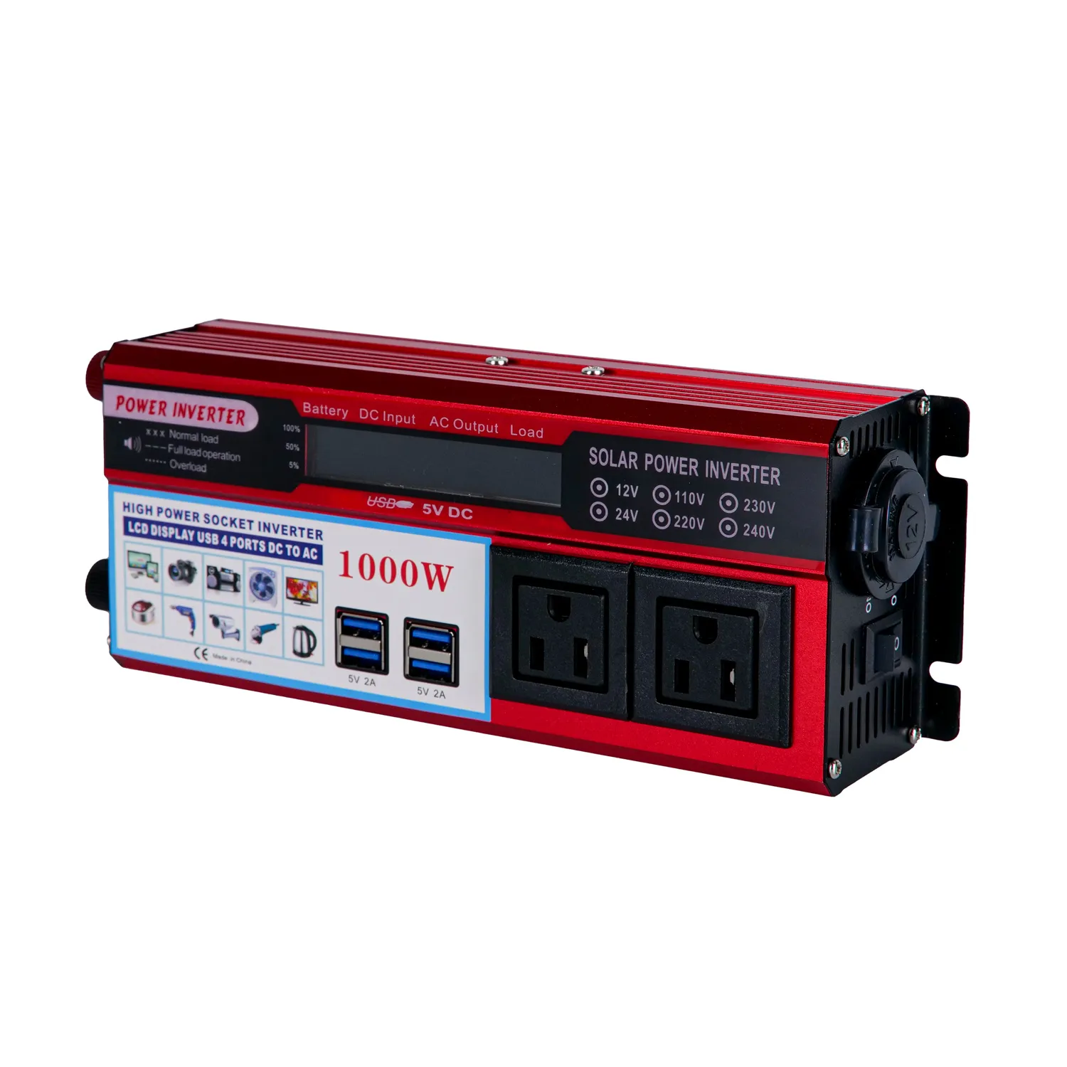1000W modified sine wave inverter with US sockets (2) - Congsin