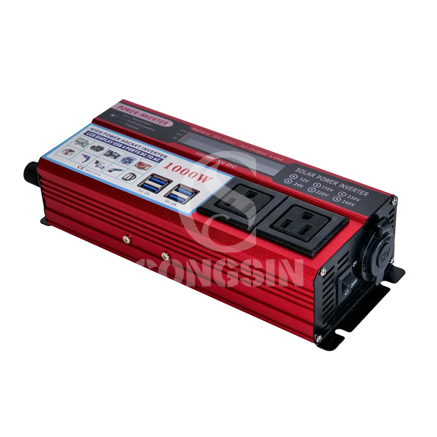 1000W modified sine wave inverter with US sockets (4) - Congsin