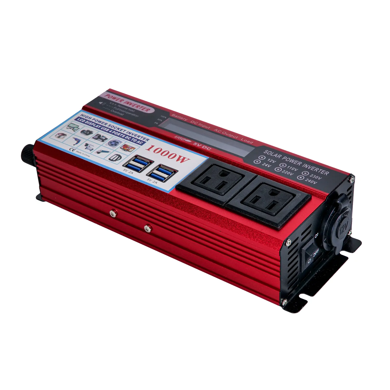 1000W modified sine wave inverter with US sockets (4) - Congsin