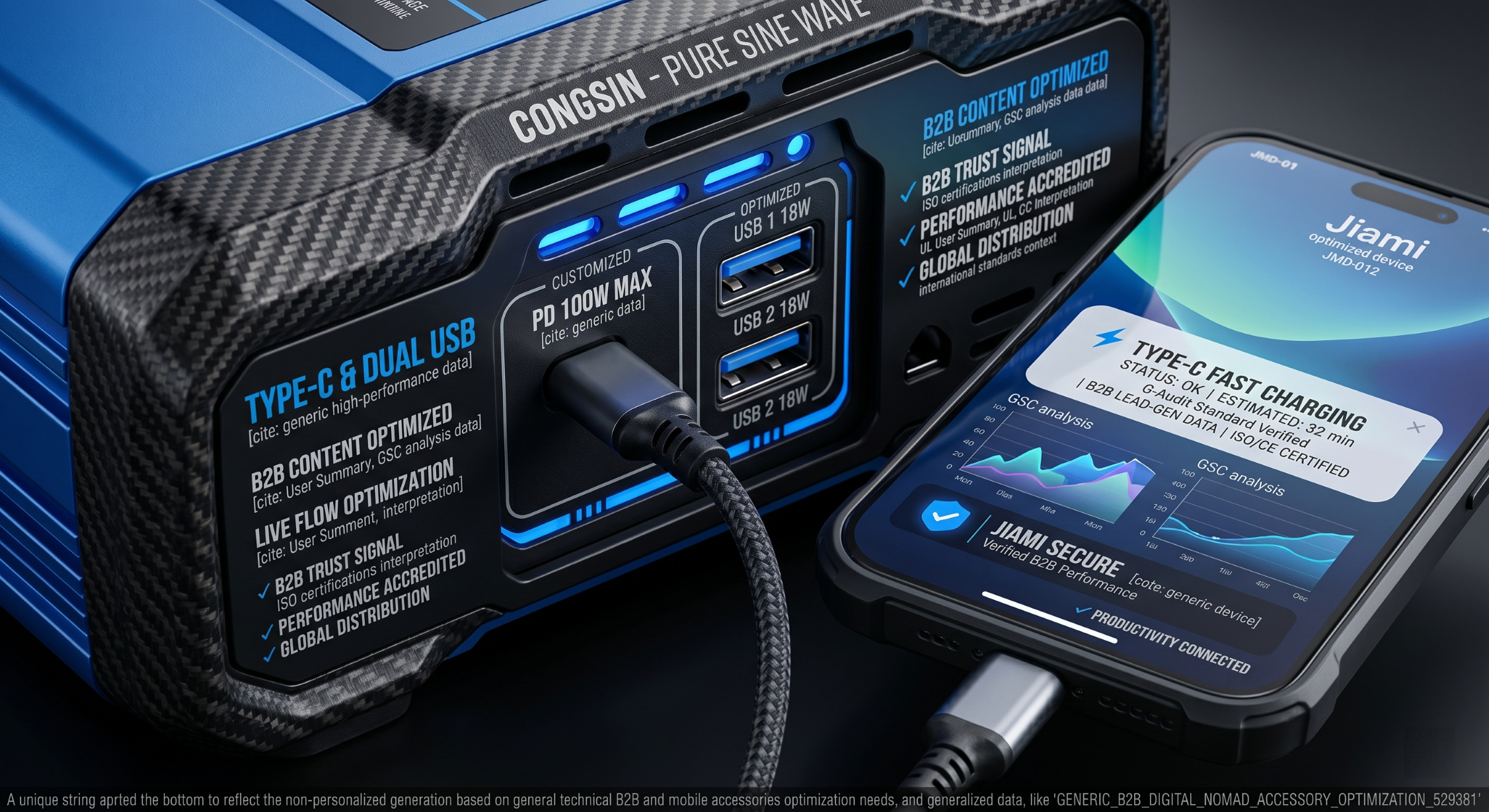 200w car inverter with type c and dual usb ports