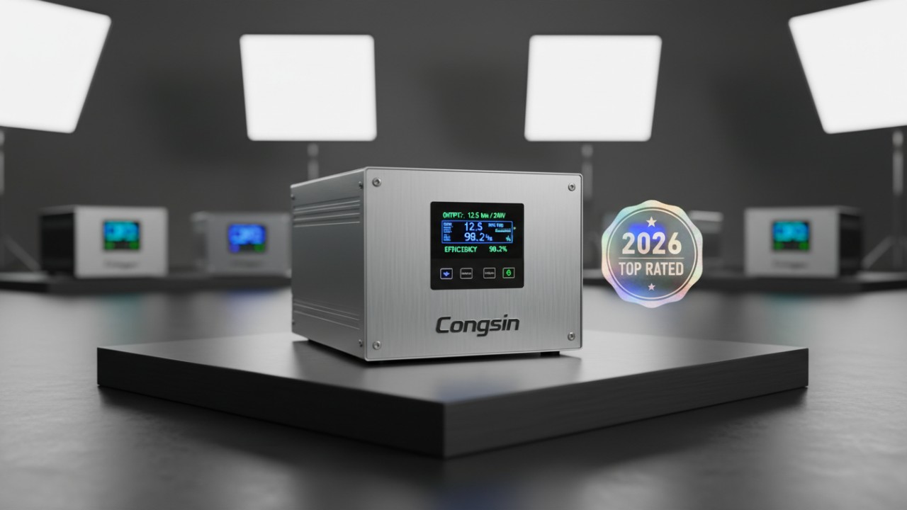 A professional comparison display of the top off grid power inverters for 2026 featuring a leading Congsin brand model.