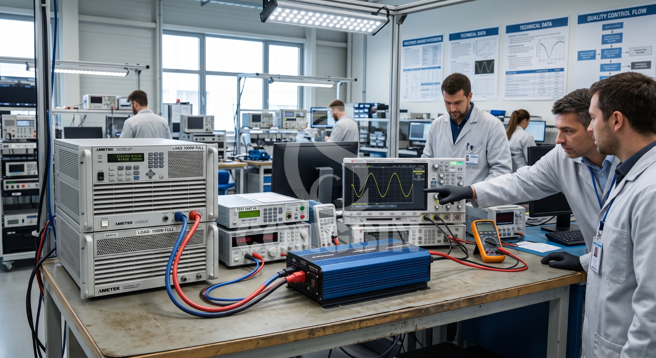 Auto power inverter quality testing and full-load aging process Auto power inverter quality testing and full-load aging process