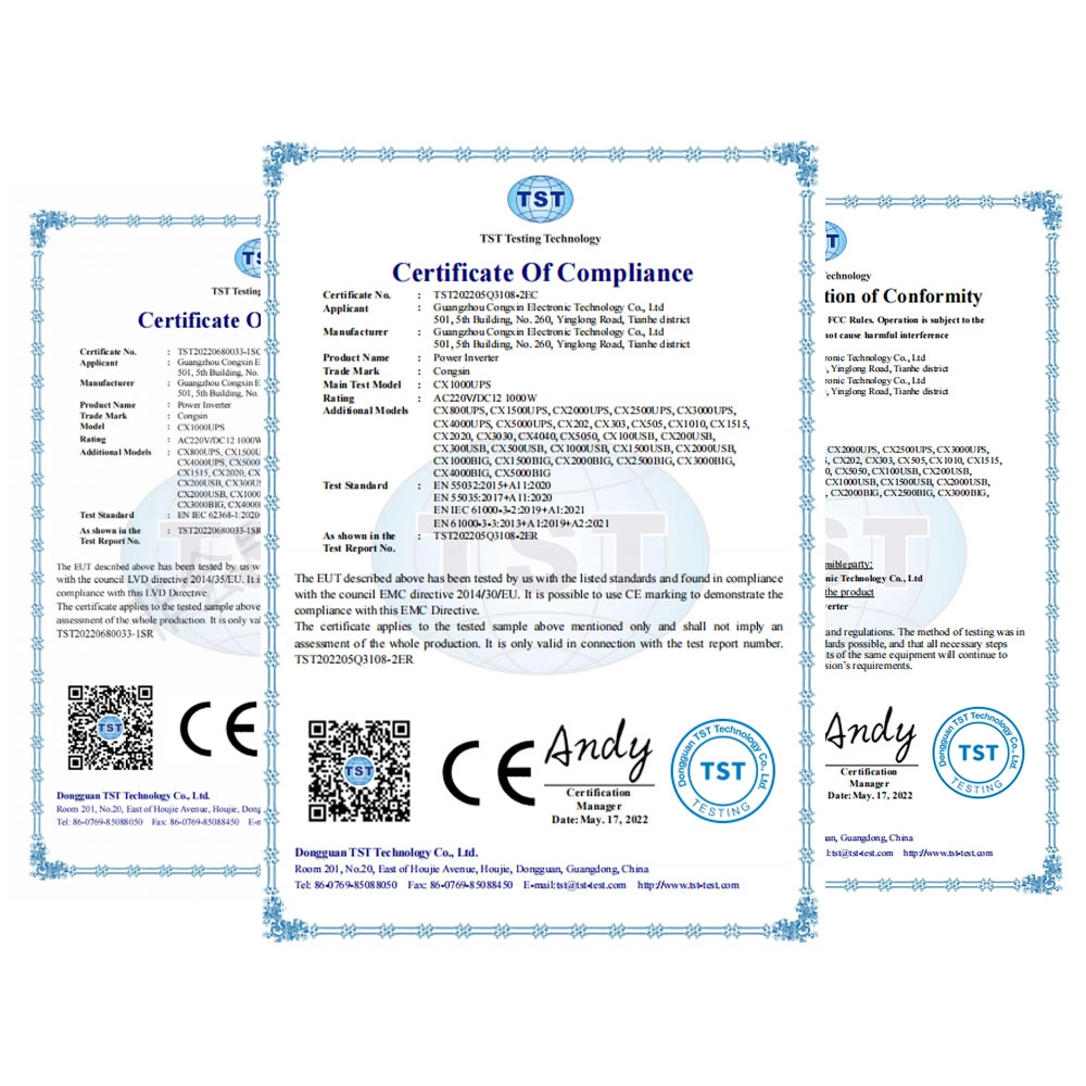 Certifications - Congsin
