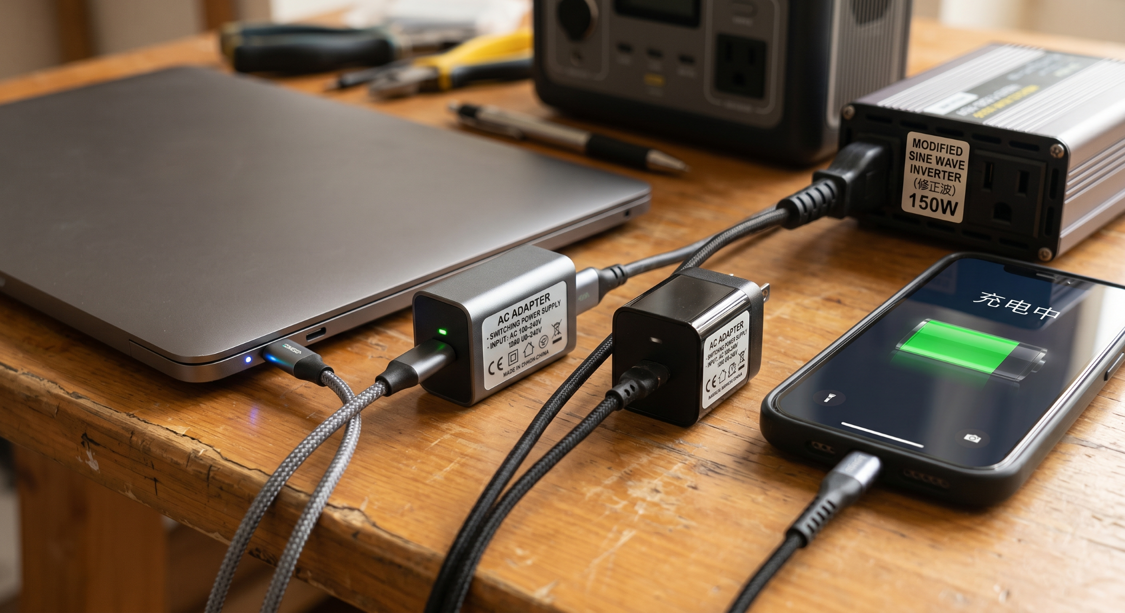 Charging laptop on modified sine wave inverter