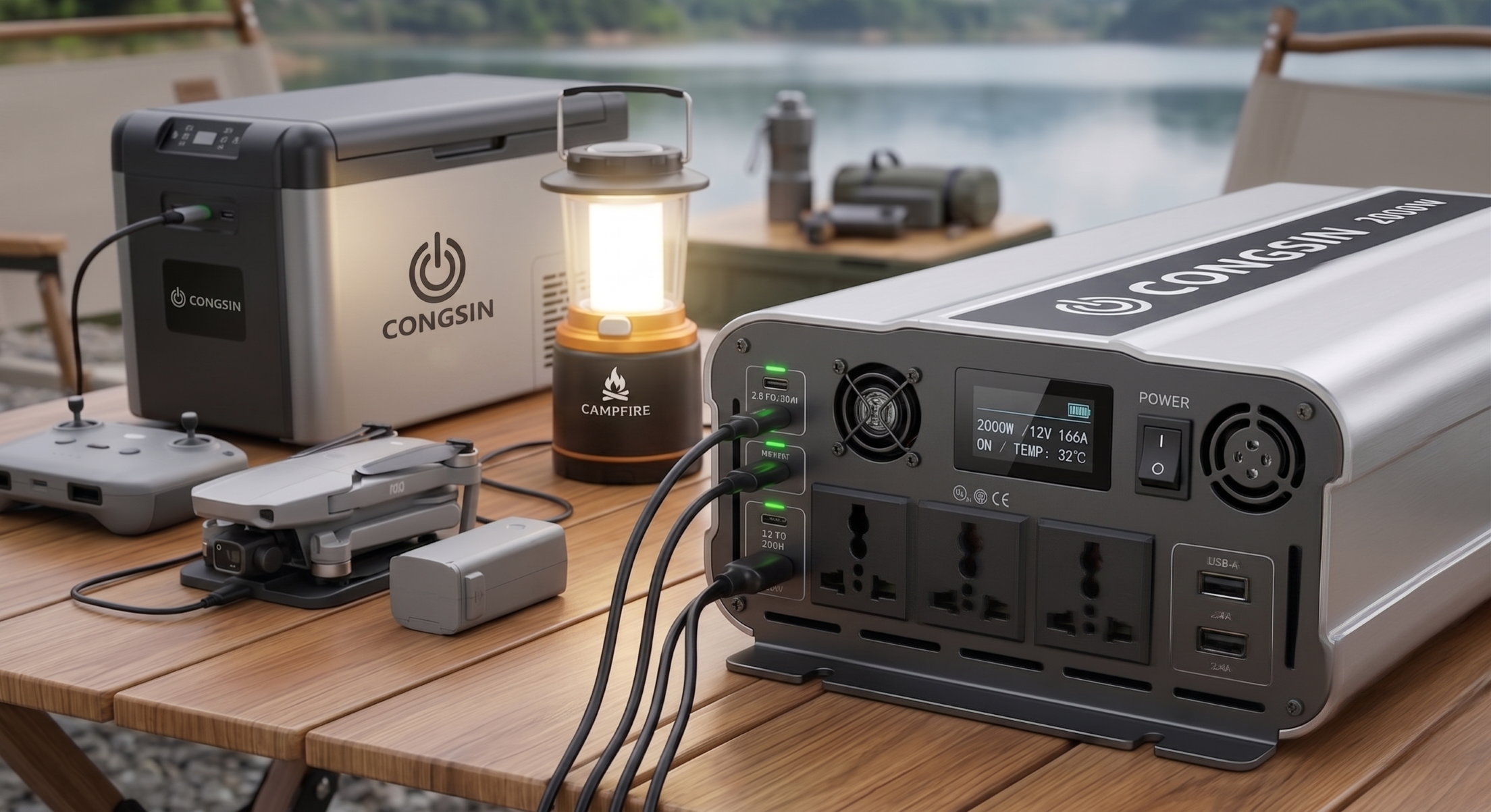 Custom 2000W dual input modified sine wave power inverter