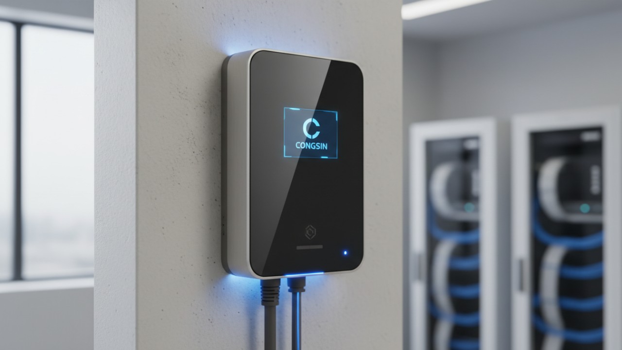 Custom branded solar inverter showing private label logo application