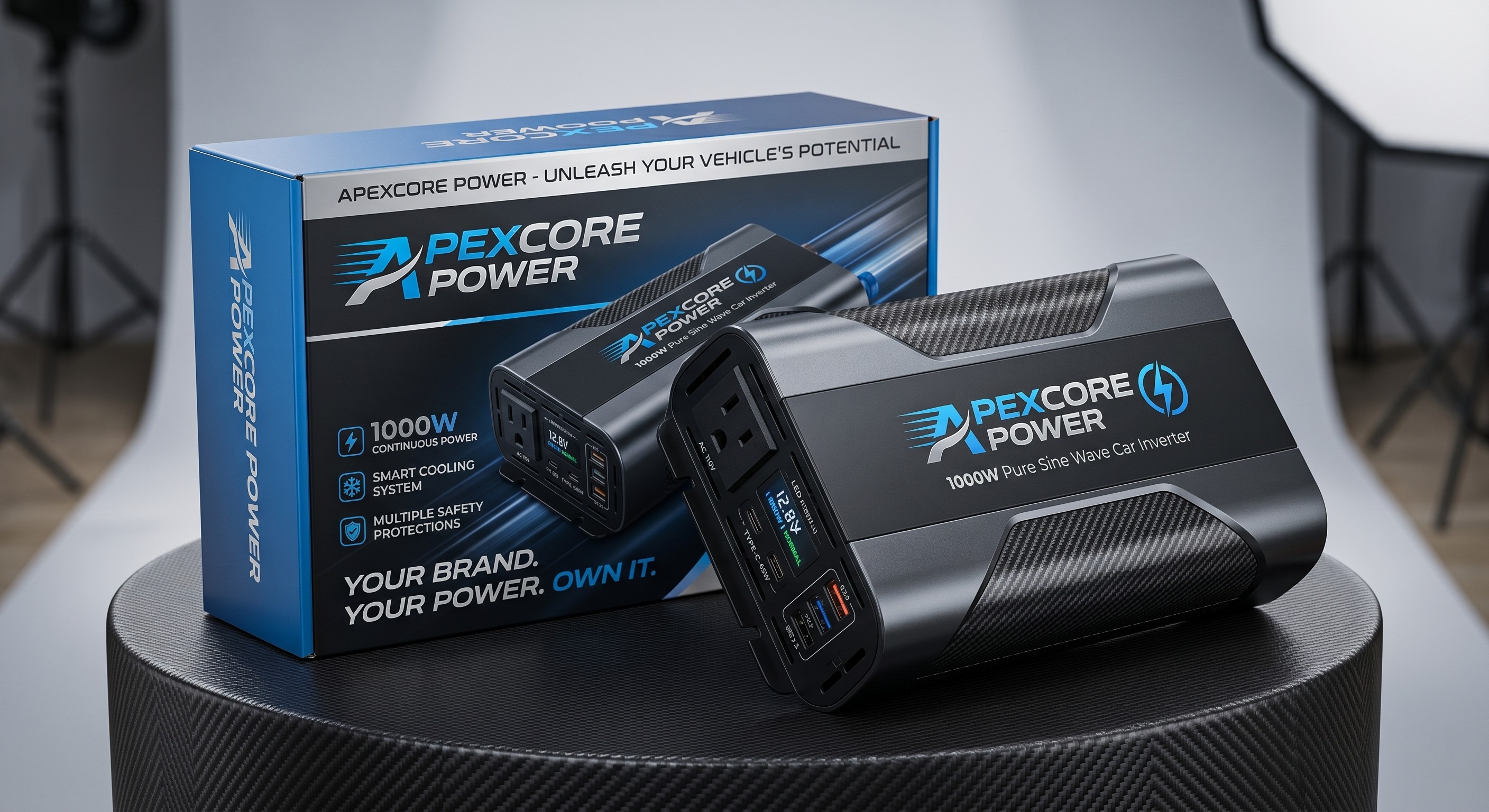 Custom private label car inverter with branded retail packaging - Congsin