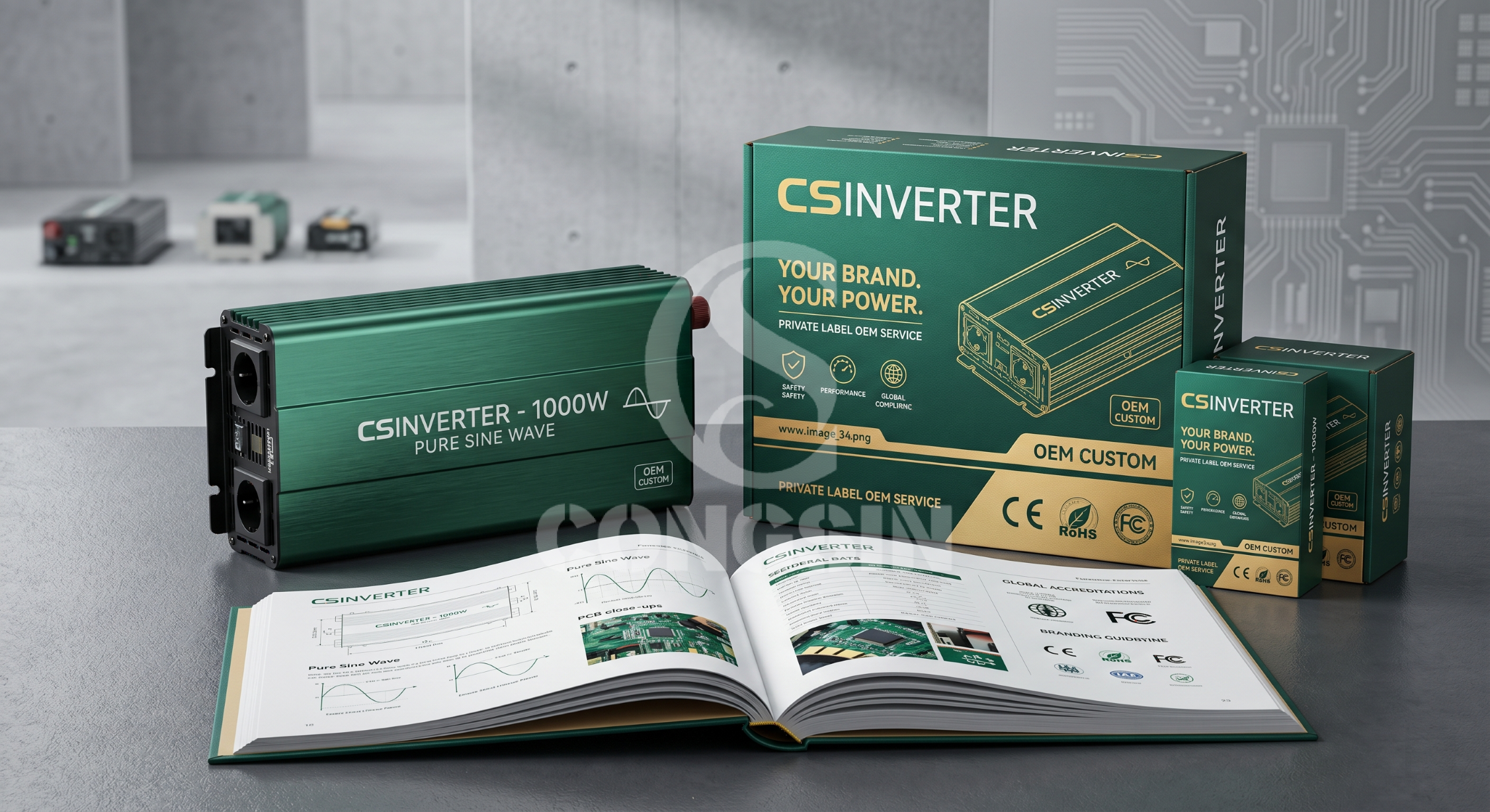 Customized inverter housing and packaging for OEM private label brands Customized inverter housing and packaging for OEM private label brands