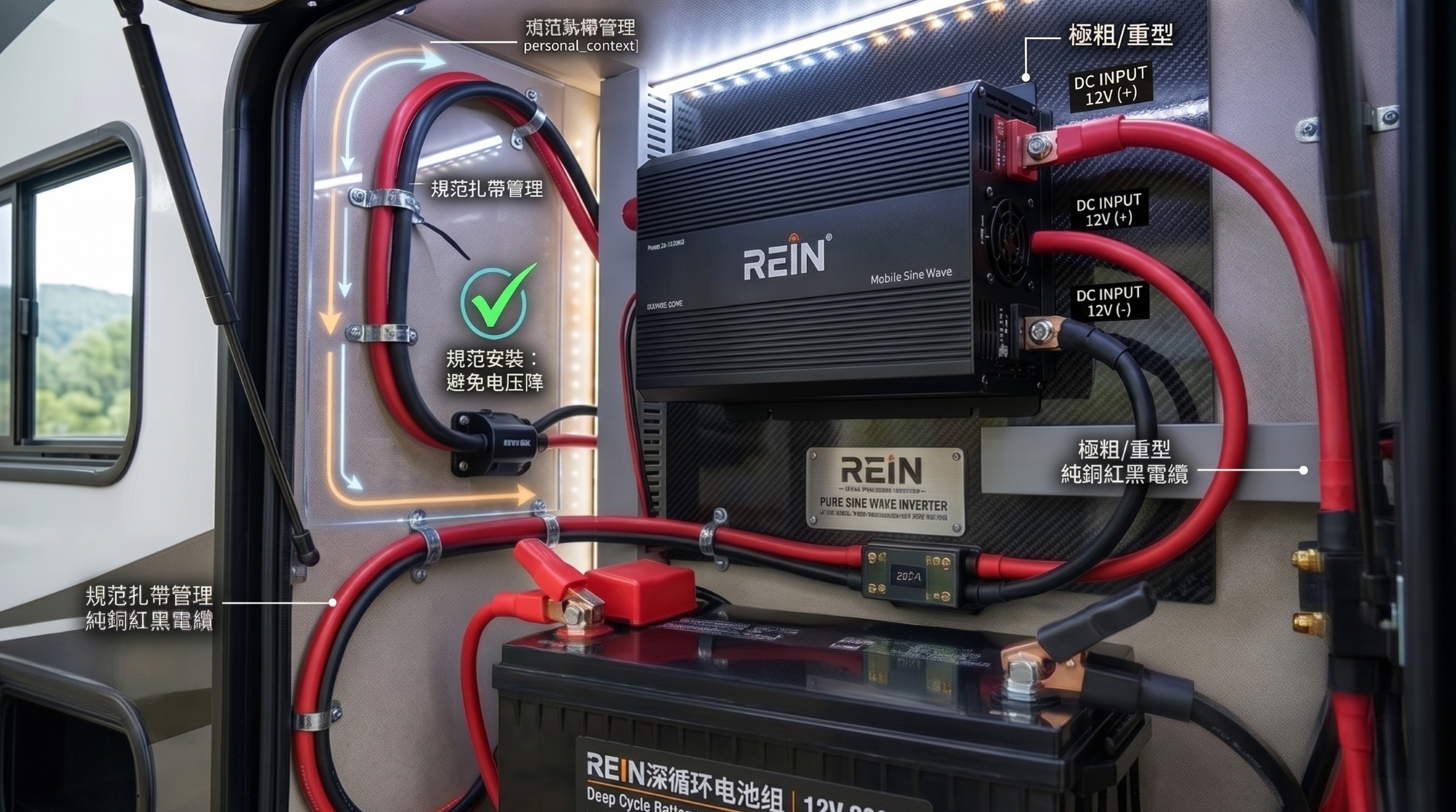 Deep cycle battery compatibility with modified sine wave inverter