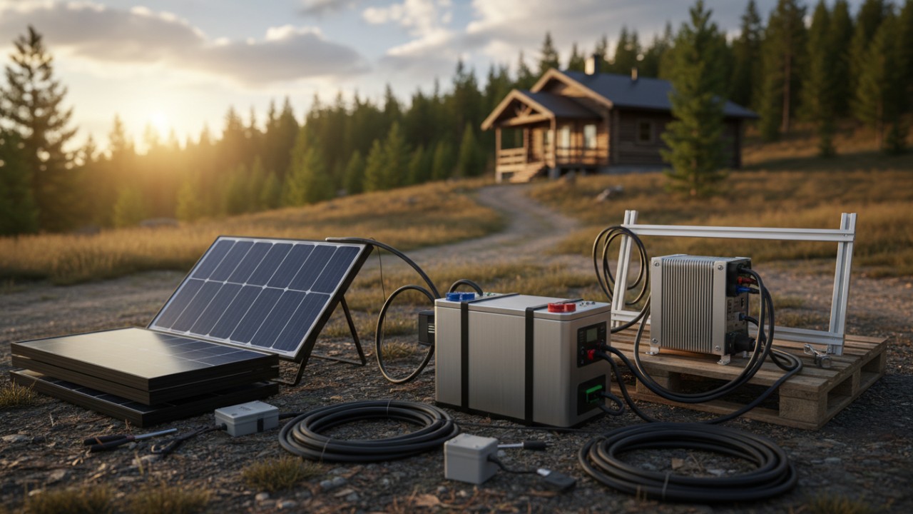 DIY solar panel kits with lithium batteries