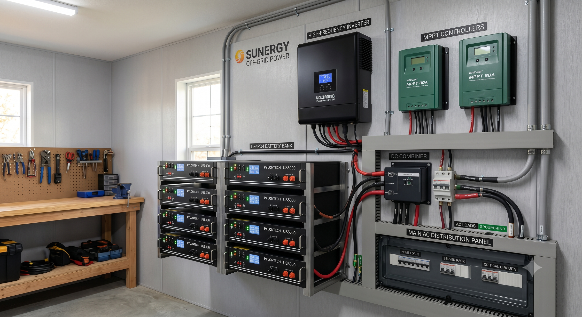High efficiency off grid solar inverter system setup