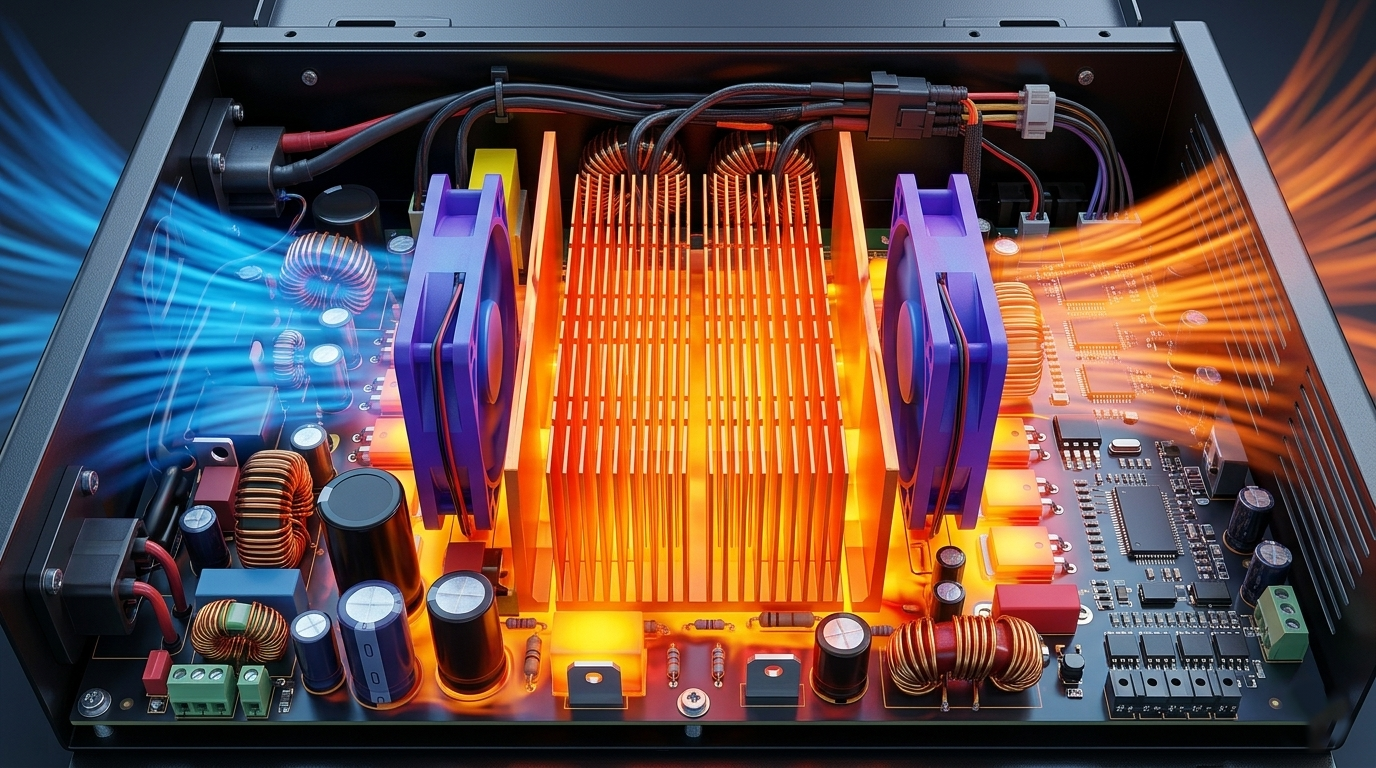 High frequency inverter thermal management cooling system