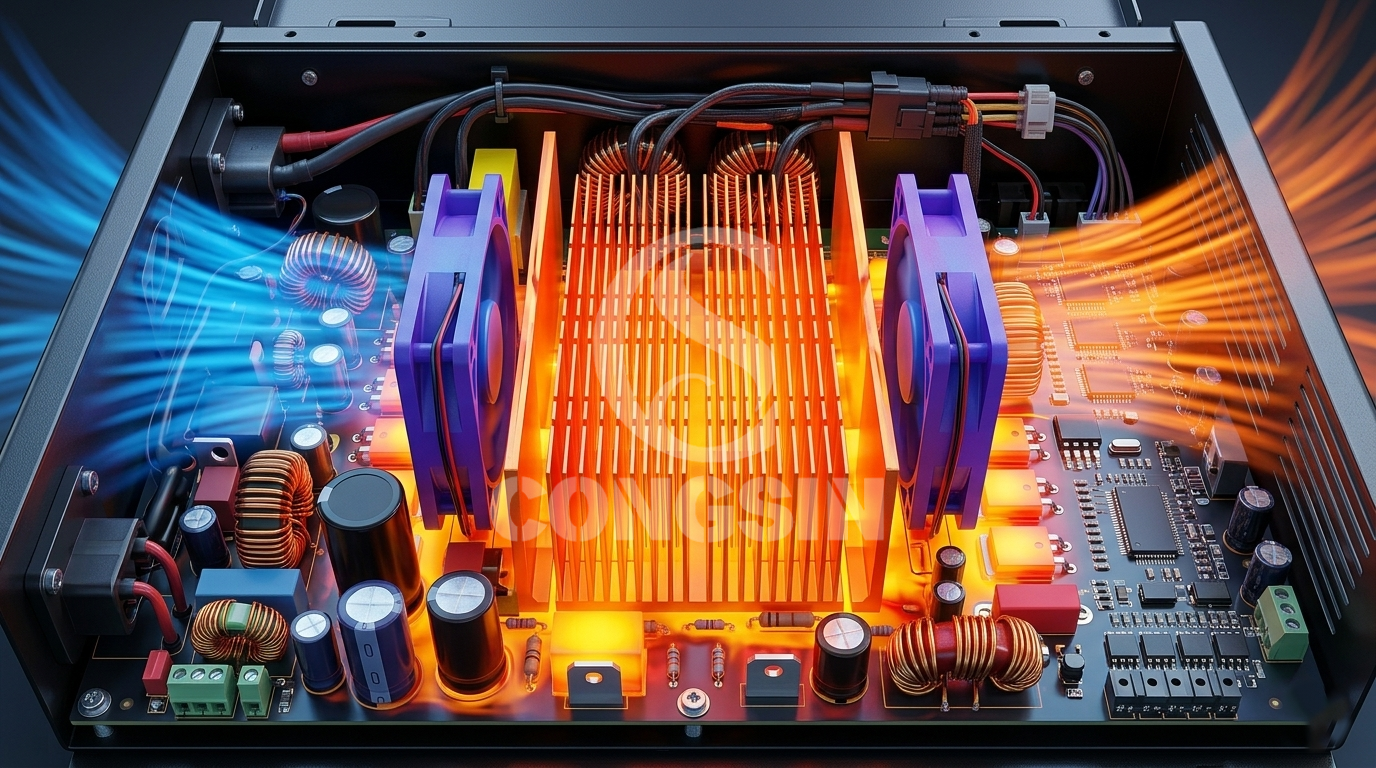 High frequency inverter thermal management cooling system High frequency inverter thermal management cooling system