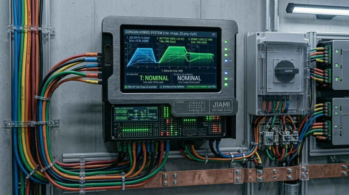 Hybrid off-grid UPS inverter integrating residential solar array with battery backup