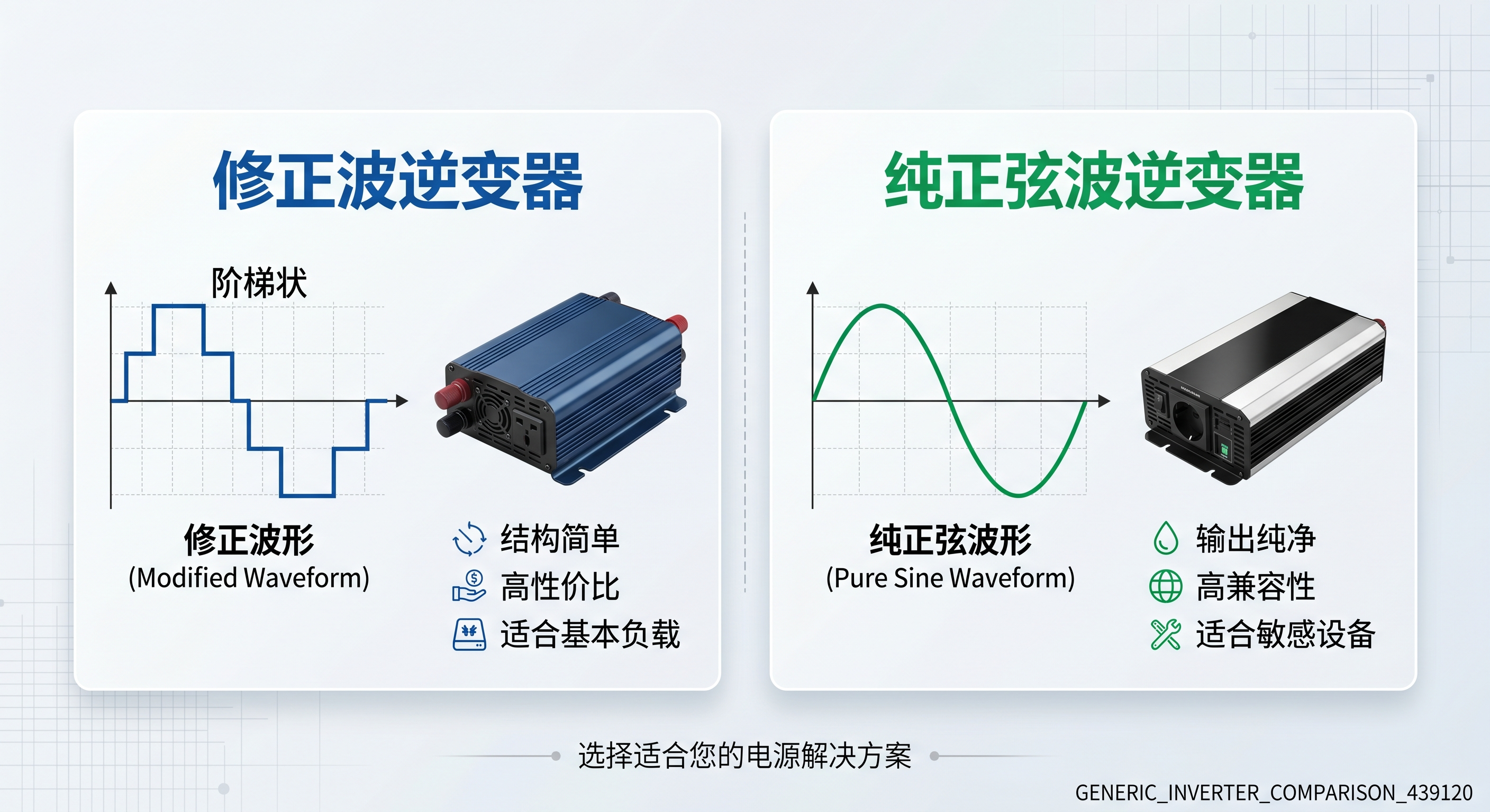 Modified sine wave vs pure sine wave inverter comparison