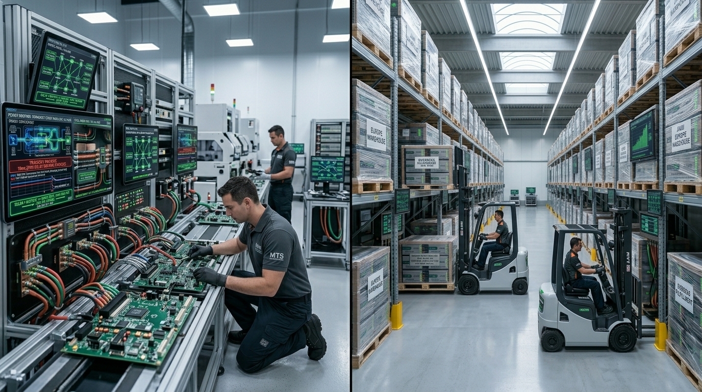 OEM pure sine wave solar inverter manufacturing line and global warehouse stock - Congsin