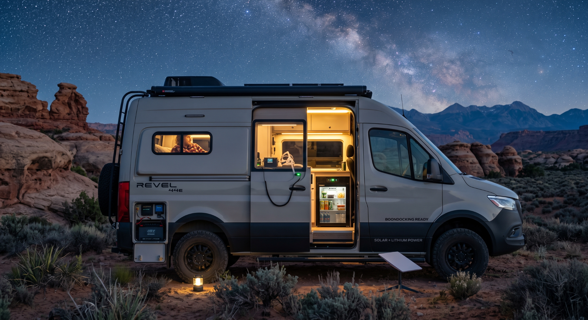 Off-grid RV boondocking powered by a reliable pure sine wave inverter system