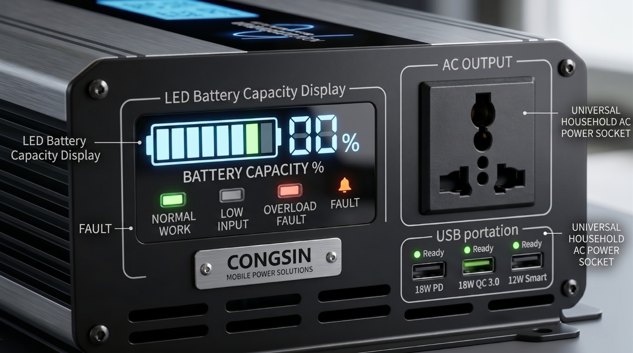 Plug and play 1000W modified sine wave inverter