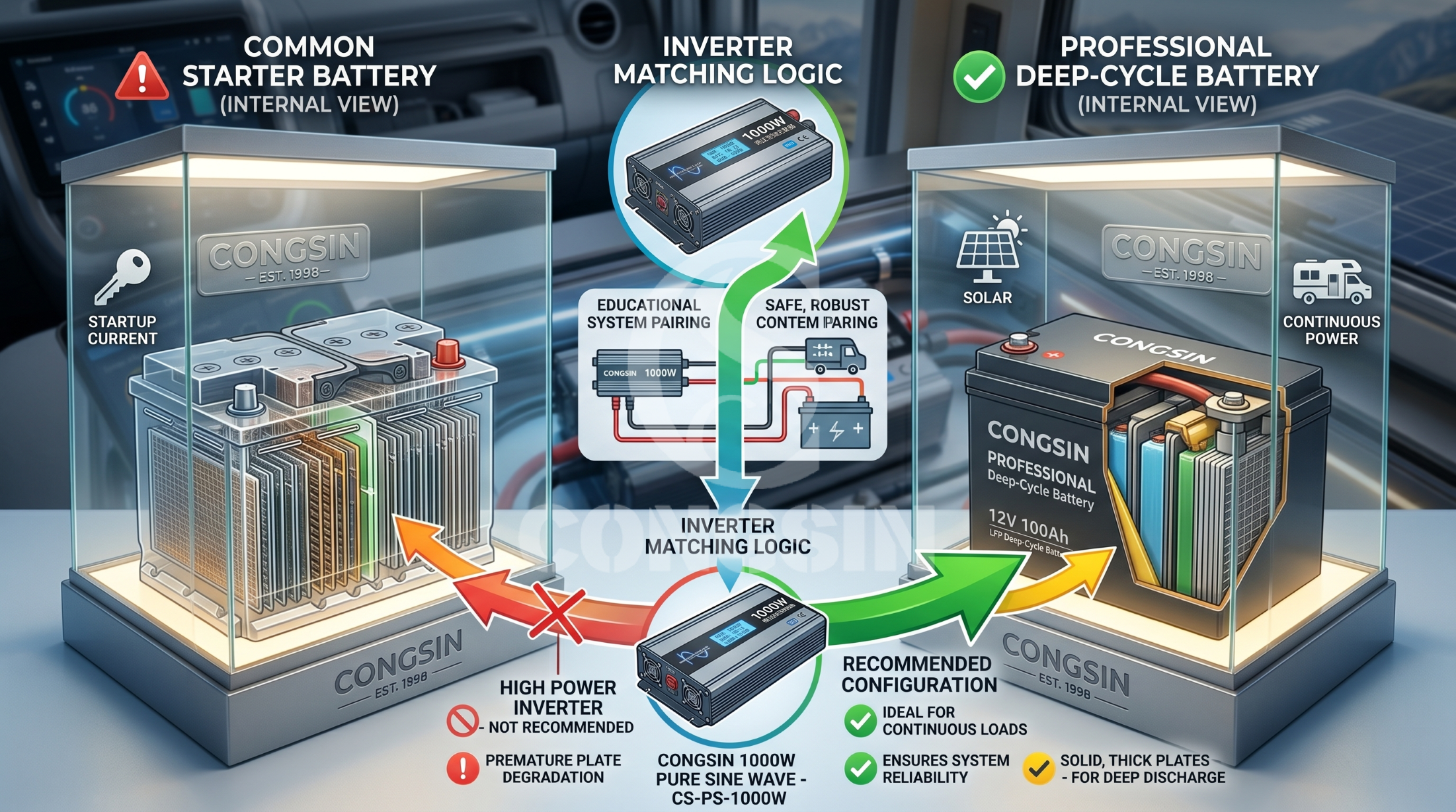 Prevent inverter battery drain with deep cycle batteries Prevent inverter battery drain with deep cycle batteries