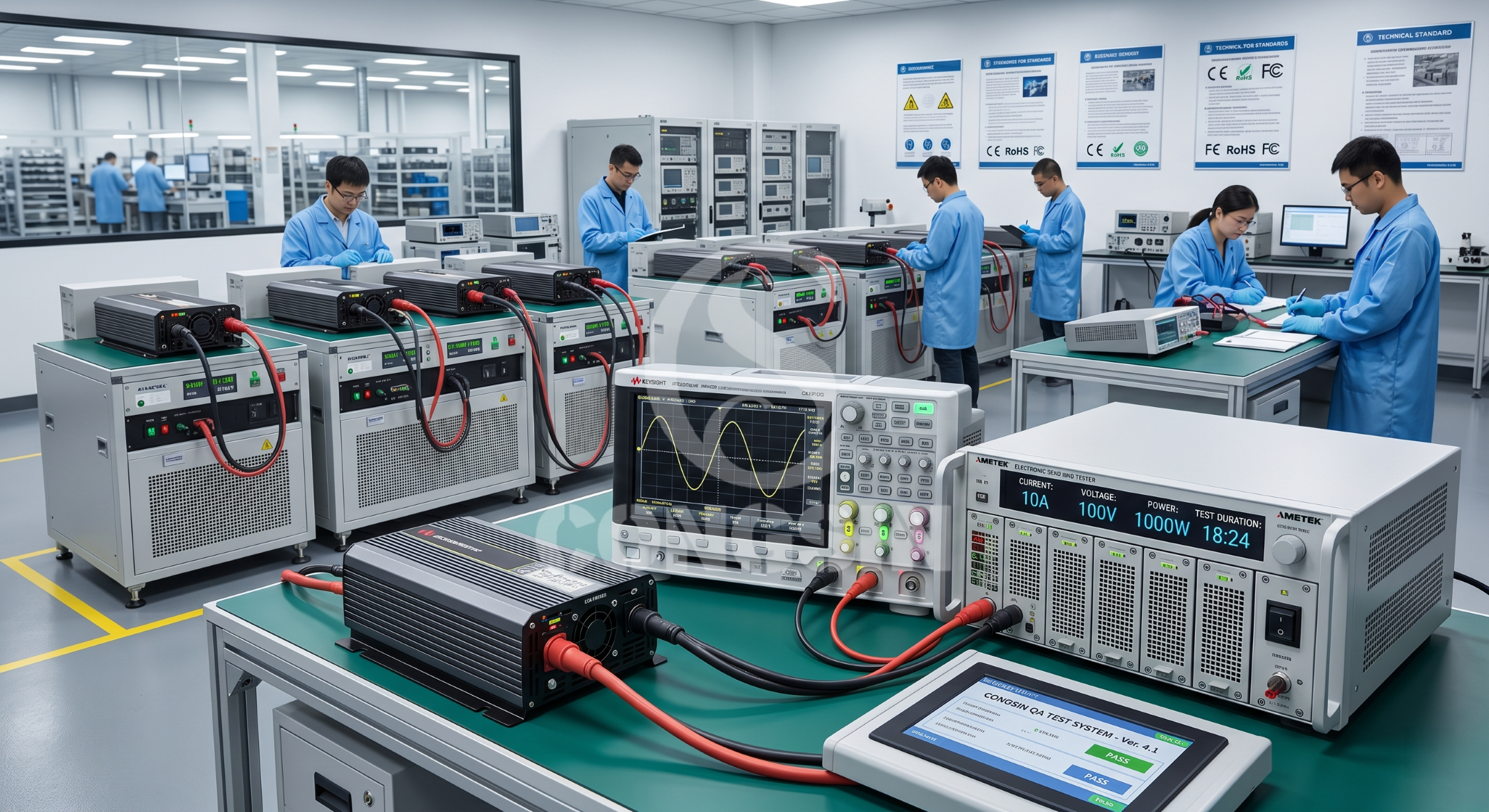 Rigorous full-load testing to meet automotive inverter safety standards Rigorous full-load testing to meet automotive inverter safety standards